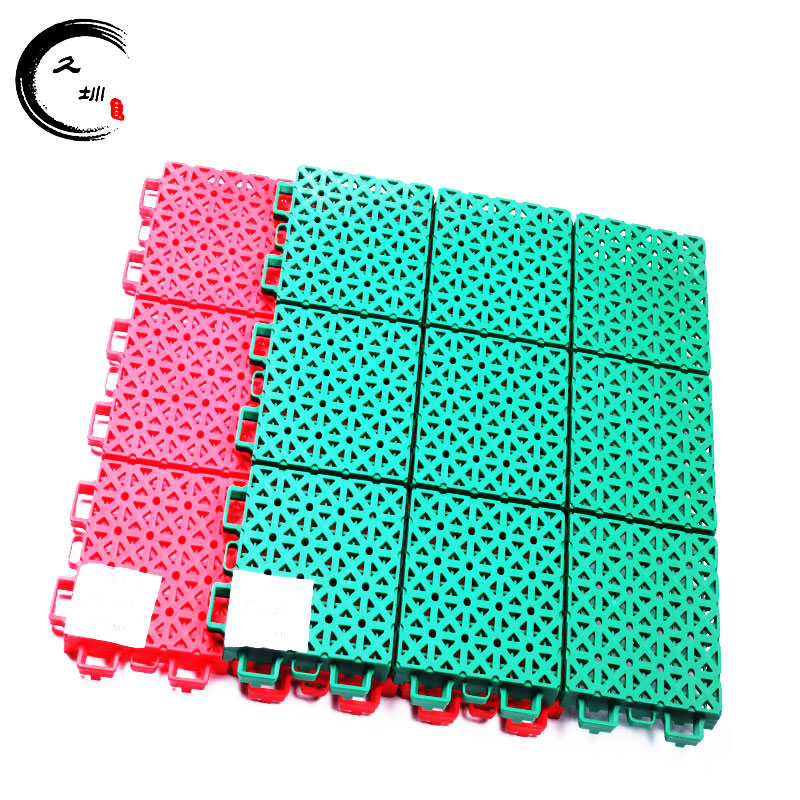 懸浮地板籃球場 幼兒園室外籃球場室內輪滑教室防滑地板塑膠運動拼裝地墊 綠色